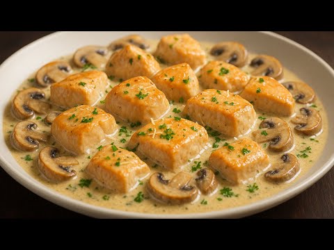 I make this creamy mushroom chicken with pasta 3 times a week!