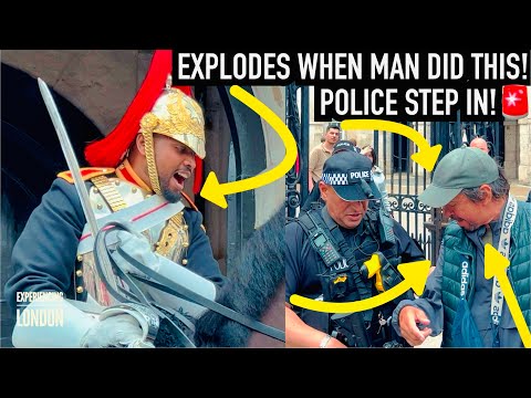 KING’S GUARD EXPLODES & POLICE STEP IN WHEN MAN DID THIS! | Horse Guards, Royal guard, Kings Guard