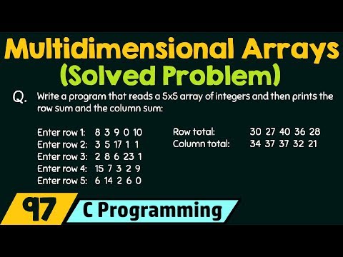 Multidimensional Arrays (Solved Problem)