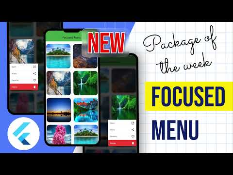 Flutter - Focused Menu Package in Flutter | Pop up menu | Flutter UI Design | Package Tutorials