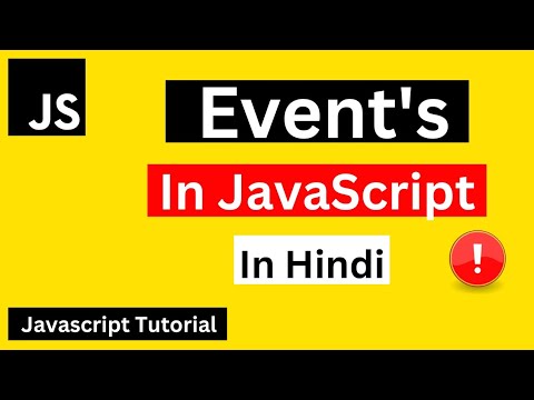 Events in JavaScript in Hindi | JavaScript Events Tutorial in Hindi/ Urdu