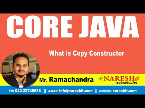 Core Java Tutorials | What is Copy Constructor  | Mr.Ramachandra