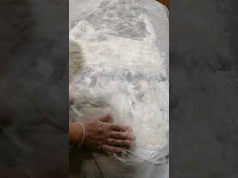 Пояс из собачьей шерсти. Мокрое валяние. Часть 1