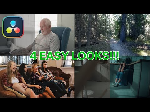 4 Easy Stylized Color Grading Looks For Beginners EXPLAINED in DaVinci Resolve