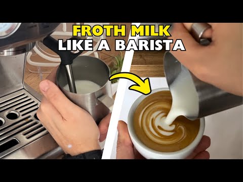 How to steam milk for latte art with the Breville Barista Express