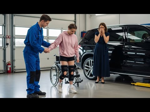 Mecánico humilde hace un milagro en hija en silla de ruedas de la millonaria — madre rompe en llanto