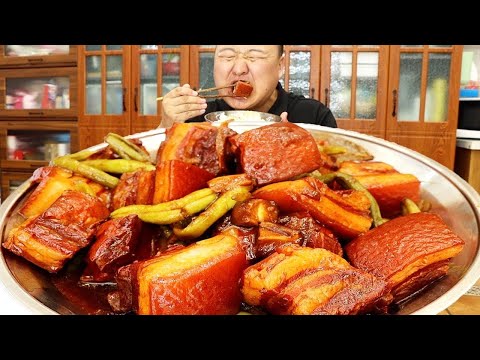 🔥【五花肉炖豆角】10斤五花肉！巨过瘾的五花肉炖豆角！汤汁不剩直接灵魂拌饭！