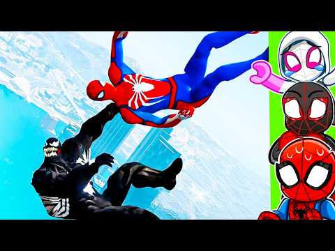 SPIDERMAN vs VENOM RAGDOLL MOMENTS! (Try Not To Laugh)