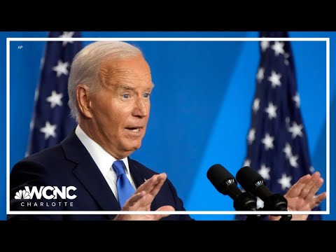 Biden says during press conference he's going to 'complete the job' despite calls to bow out