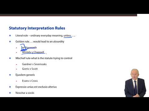 Statutory Interpretation Rules - ACCA Corporate and Business Law (LW) (ENG)