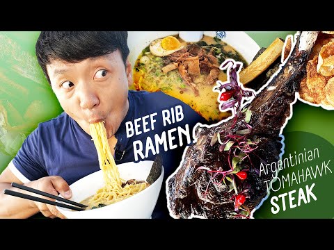 BEEF RIB RAMEN, JAMAICAN FOOD & Argentinian TOMAHAWK STEAK in Miami Florida