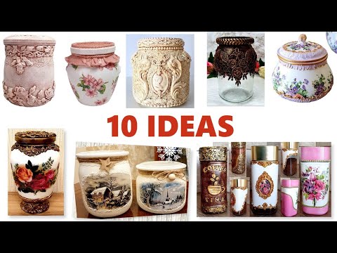 DIY / 10 Best Ideas from recycled Glass jars /Kitchen decor
