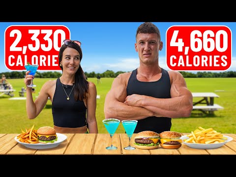 I ate DOUBLE my wife's bulking diet for a day