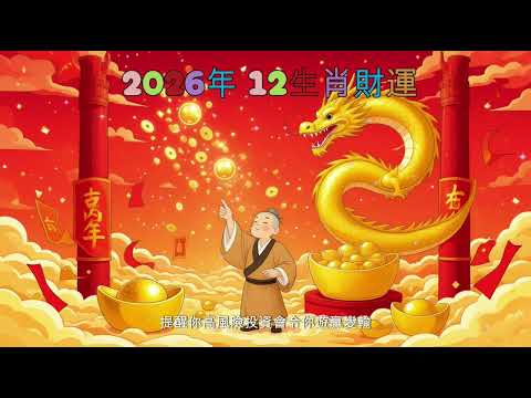 2026年十二生肖財運大預測！🐭鼠要防破財、🐮牛下半年有暗財、🐷豬偏財旺但小心「暴敗」🌟 開運研究院師姐 × 师弟 👯‍♀️一次過為你拆解 🐭🐮🐯🐰🐉🐍🐎🐐🐒🐓🐕🐖12 生肖 2026 年財運走勢 💰