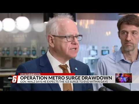 Gov. Walz says he expects ICE surge to end within days