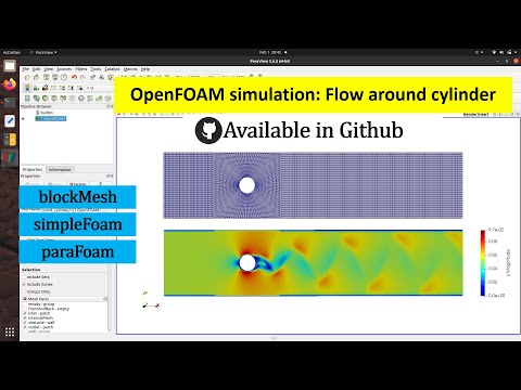 OpenFOAM Tutorial: Simulation of the flow around a cylinder