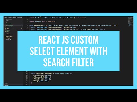 ReactJS custom select element with search filter