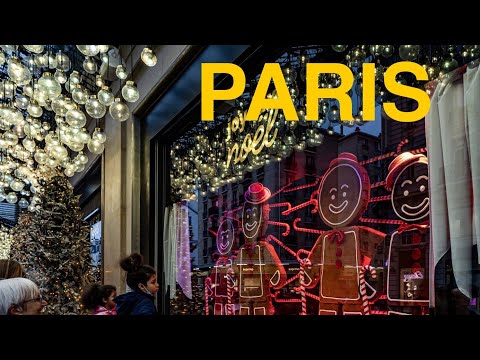 Le Bon Marché Paris France 🇫🇷 : Magie de Noël 2025 ✨ Lumières et Décorations Féériques 🎄