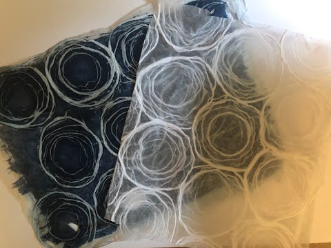 Cyanotypes with Fragile Papers