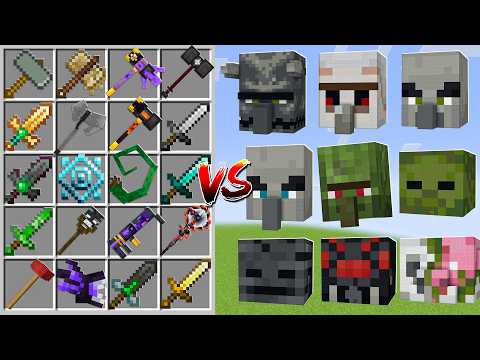 Which Weapon Is the Strongest against Every Minecraft Mob ?