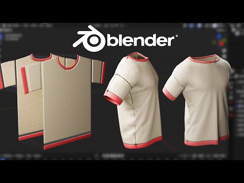 Blender 4.3 Make A Shirt Tutorial | Cloth Sewing EASY