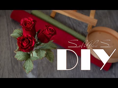 DIY soli4ka_s Голандська троянда з гофропаперу/ голландская роза с гофробумаги/ crap paper rose