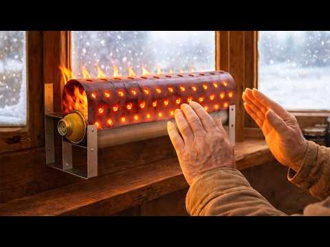 No Gas, No Electric Needed! Simple Homemade 3-in-1 Heating Stove for FREE All Winter🔥