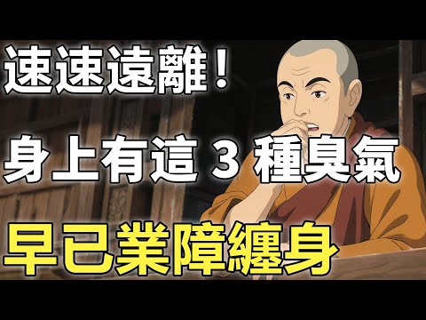 身上有這3種臭氣，早已業障纏身？老和尚提醒：速速遠離！這種人萬萬不可深交！【輪回|因果|佛學】
