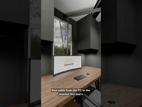 Building a Floating Monitor Pt2 #workspace #cablemanagement #desksetup