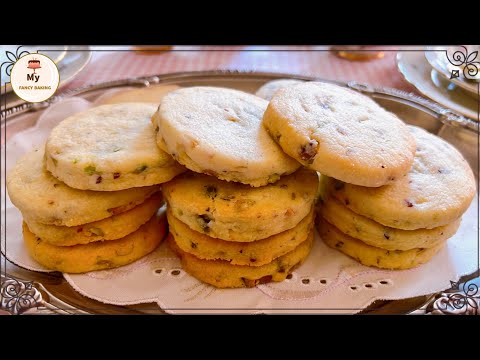 Pistachio shortbread cookies/Easy recipe