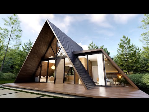 Amazing A-frame to inspire you with its modernity and cozy atmosphere