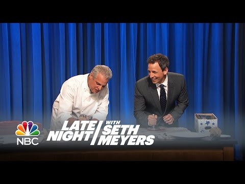 Eric Ripert Teaches Seth How to Make Tuna Carpaccio - Late Night with Seth Meyers