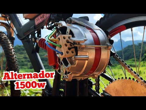 CAR ALTERNATOR as BICYCLE engine