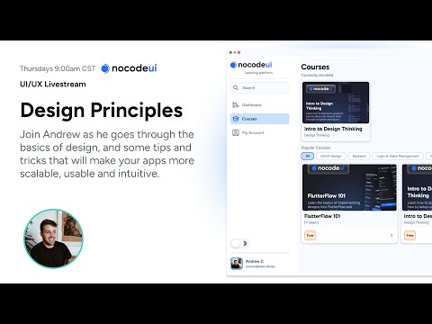 UI/UX Livestream -- Design Principles