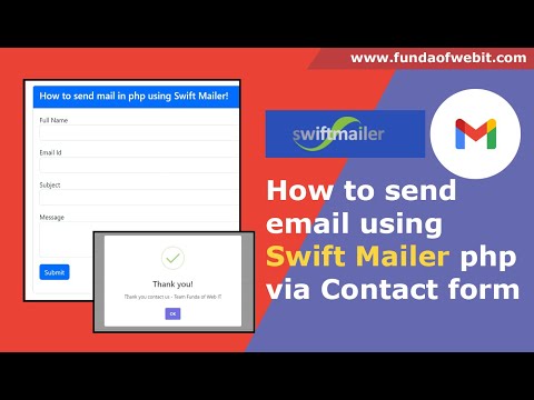 Swift Mailer - How to send email using Swift Mailer in PHP via Contact Form - Gmail SMTP Server