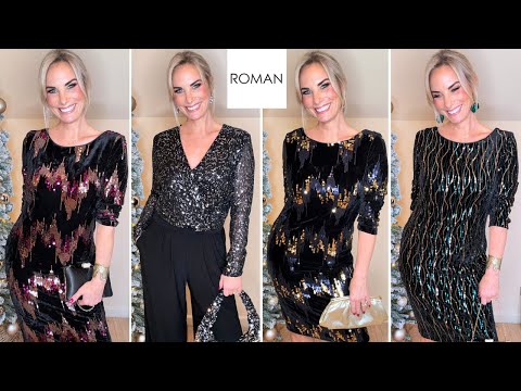 ROMAN CHRISTMAS PARTY NYE HAUL TRY ON DISCOUNT CODE SEQUIN VELVET GLITTER AMAZING DRESSES