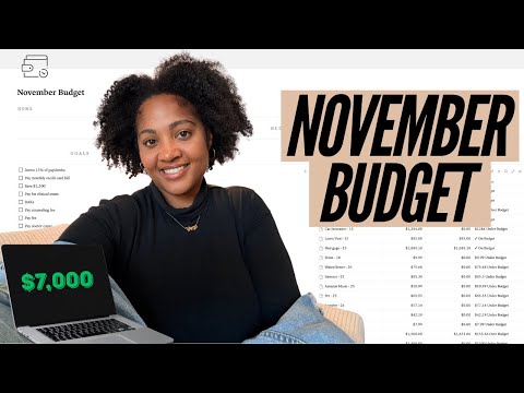 NOVEMBER 2025 MONTHLY BUDGET WITH ME