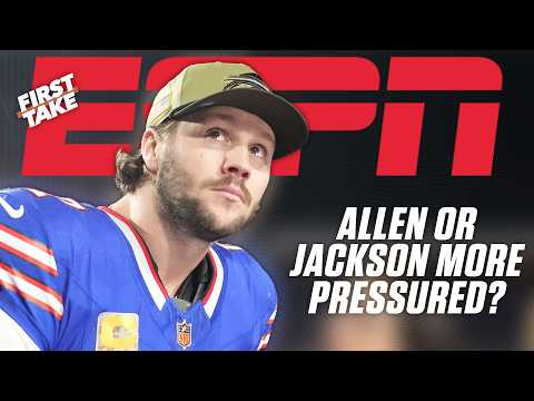 JOSH ALLEN vs. LAMAR JACKSON DEBATE 🍿 Stephen A., Cam Newton & Ryan Clark DISAGREE! 🔥 | First Take