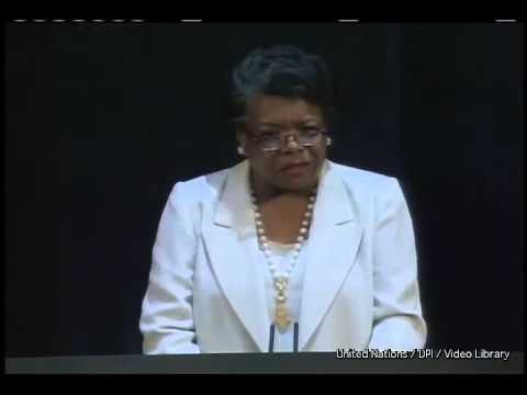 Maya Angelou reading her poem "A Brave and Startling Truth" | United Nations