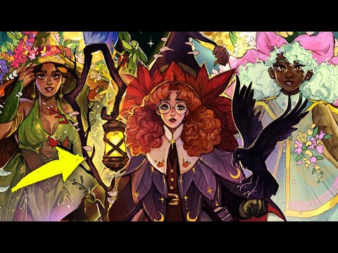 Turning SEASONS  into WITCHES 🌺🍂🌙🔮 (CHARACTER DESIGN CHALLENGE)