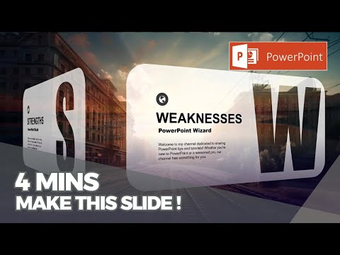 PowerPoint Tutorial | SWOT Page Slide | To be Expert of PowerPoint in 4 Mins!