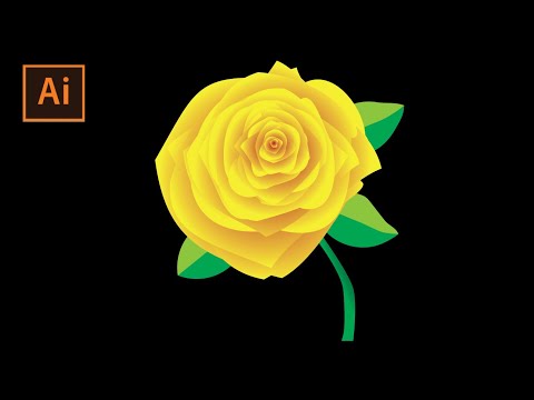 Rose Flower Drawing Adobe Illustrator #rose #graphicdesign #flowers #roseflower #tutorial #shorts