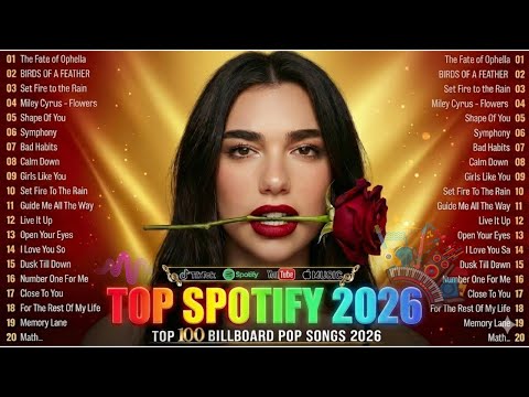 Spotify Pop Hits 2026🌊 Best Of Billie Eilish, Bruno Mars, Dua Lipa, Ariana Grande, Maroon 5