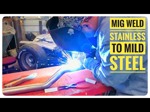 How to Mig Weld (Stainless Steel) to (Mild Steel) Exhaust Tubing!!!!!