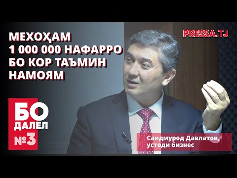 БО ДАЛЕЛ №3 АЗ ХОТИРБОНӢ  ТО КОМАНДАСОЗӢ. СУҲБАТ БО УСТОДИ БИЗНЕС САИДМУРОД ДАВЛАТОВ
