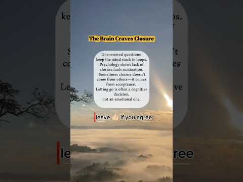 The Brain’s Obsession With Closure #darkpsychology #psychology #toxicpeople