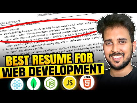 How to Make Ultimate Resume for Web Development Guide 2024 ✨How to Make Resume for Software Engineer