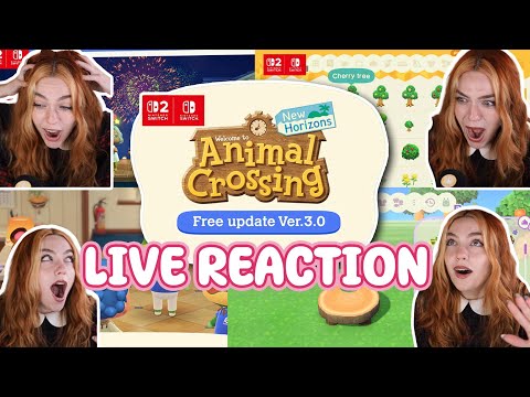 Reacting to the NEW ANIMAL CROSSING update trailer!! ACNH 3.0?!?!?