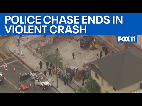 LA police chase ends in violent crash  | FOX 11 LA