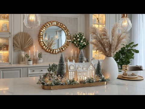 Elegant Christmas Entryway Makeover with Luxe Centerpieces for a Stylish, Expensive Small-Space Look